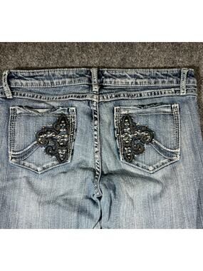 Y2K Rock & Roll Cowboy Pistol Jeans Women's 9x34 Low Rise Bootcut